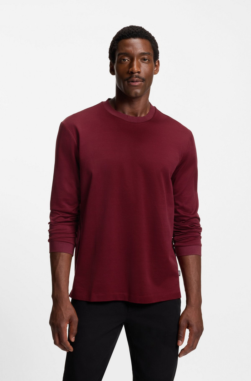 MERCERIZED-COTTON T-SHIRT WITH MICRO PATTERN 2