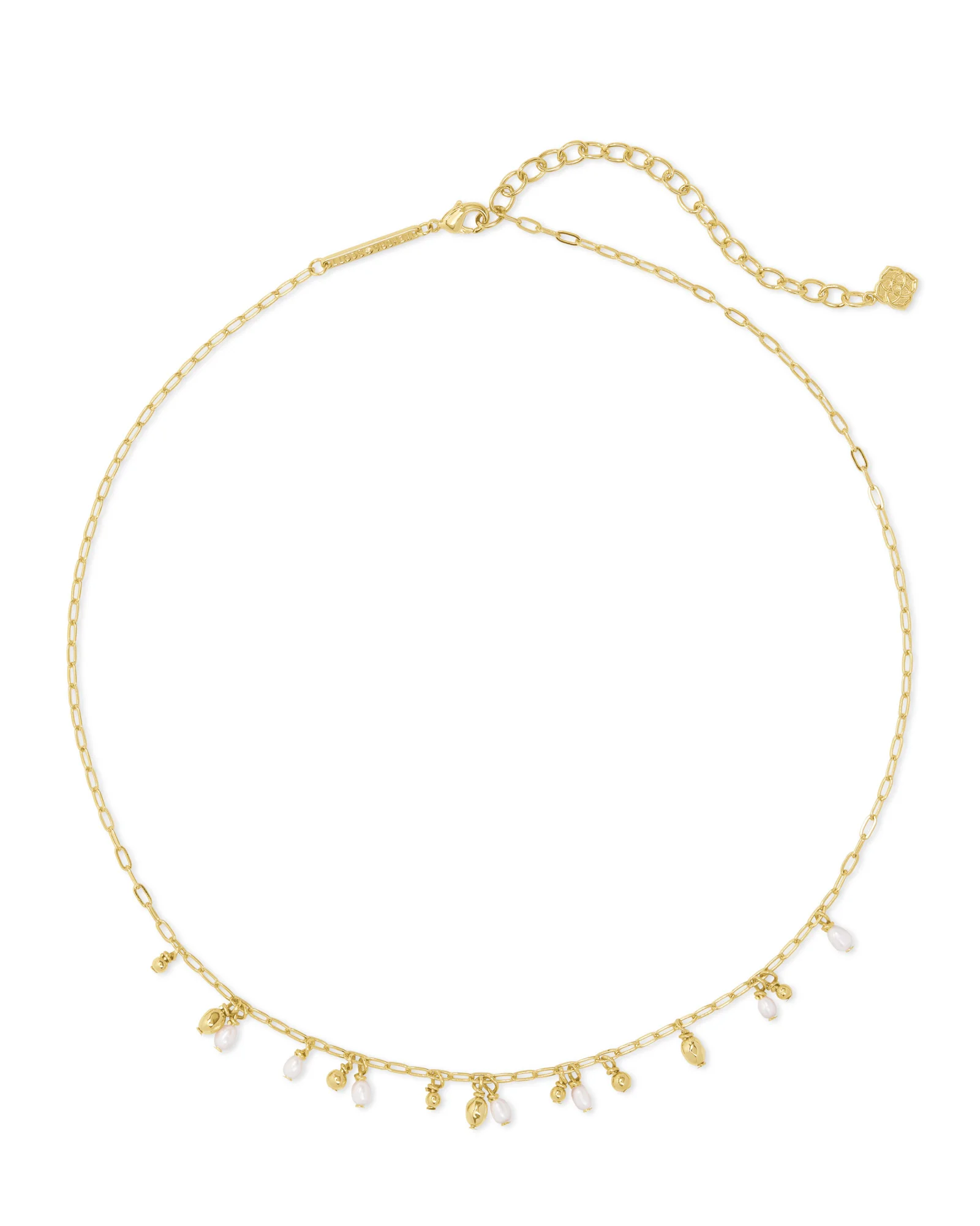 Mollie Gold Choker Necklace in Freshwater Cultured Pearl - 1