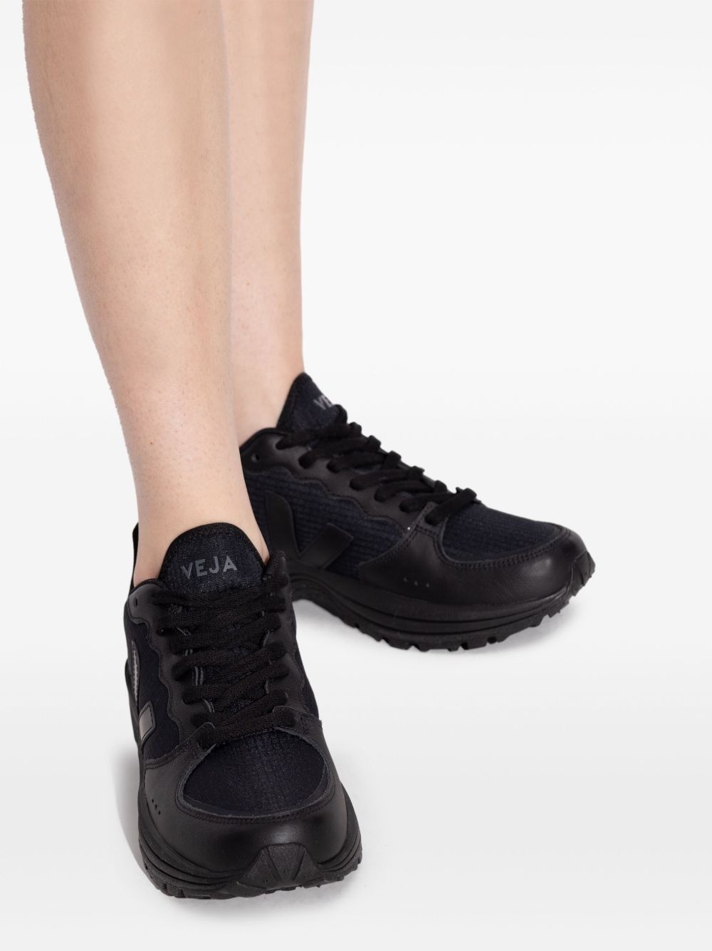 leather-panelled sneakers - 6