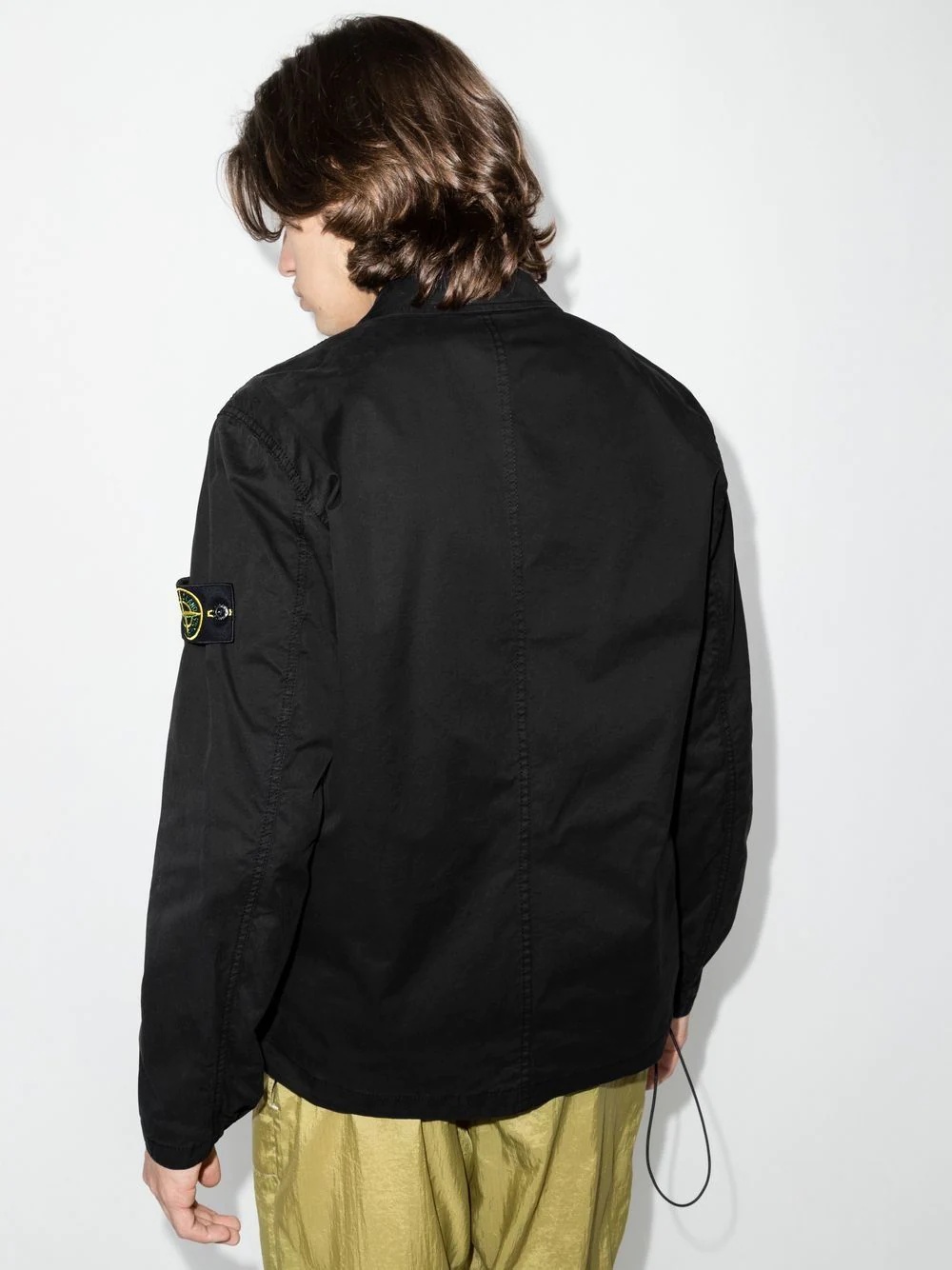 Compass-patch shirt jacket - 3