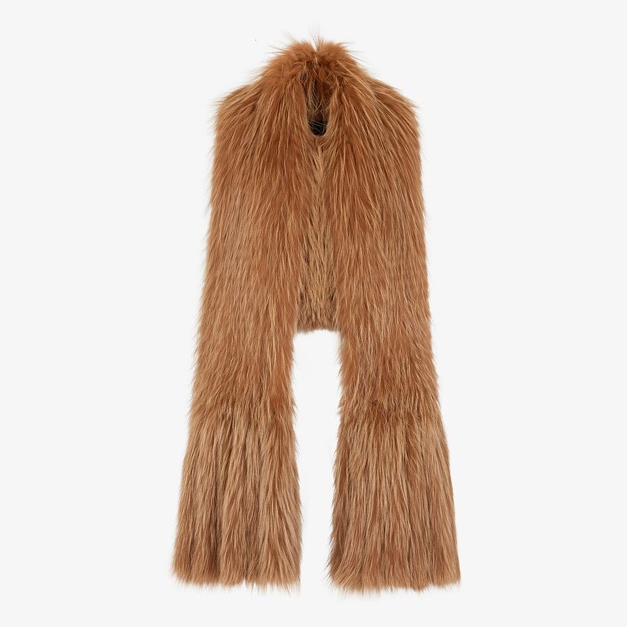 Brown fox fur vest - 1