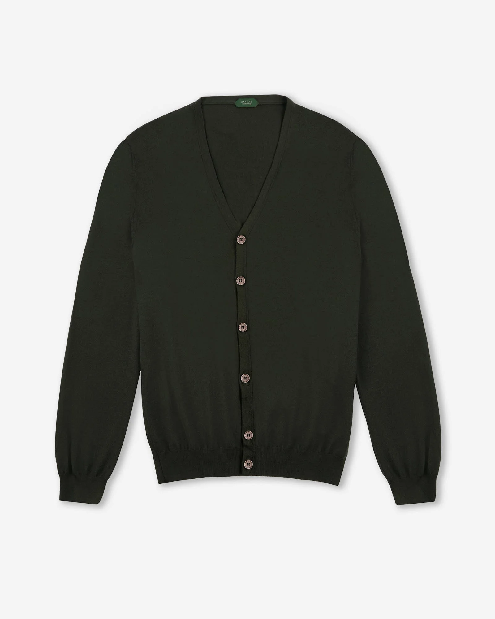 Slim-fit cardigan in certified Flexwool - 1
