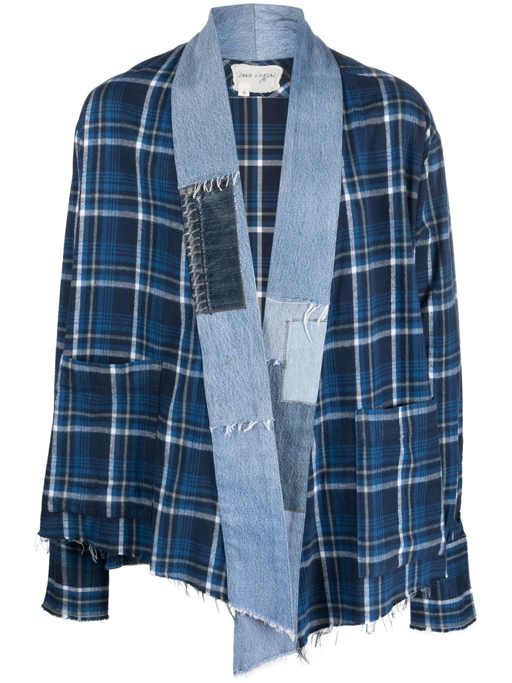 patchwork-design cotton jacket - 1
