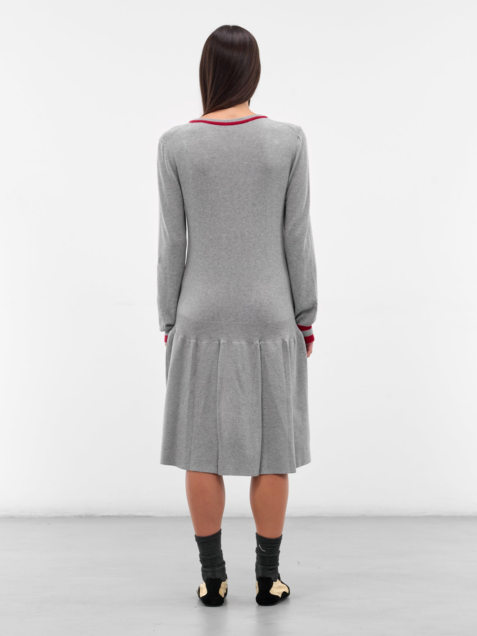 Gray Vivian Knit Mini Dress - 3