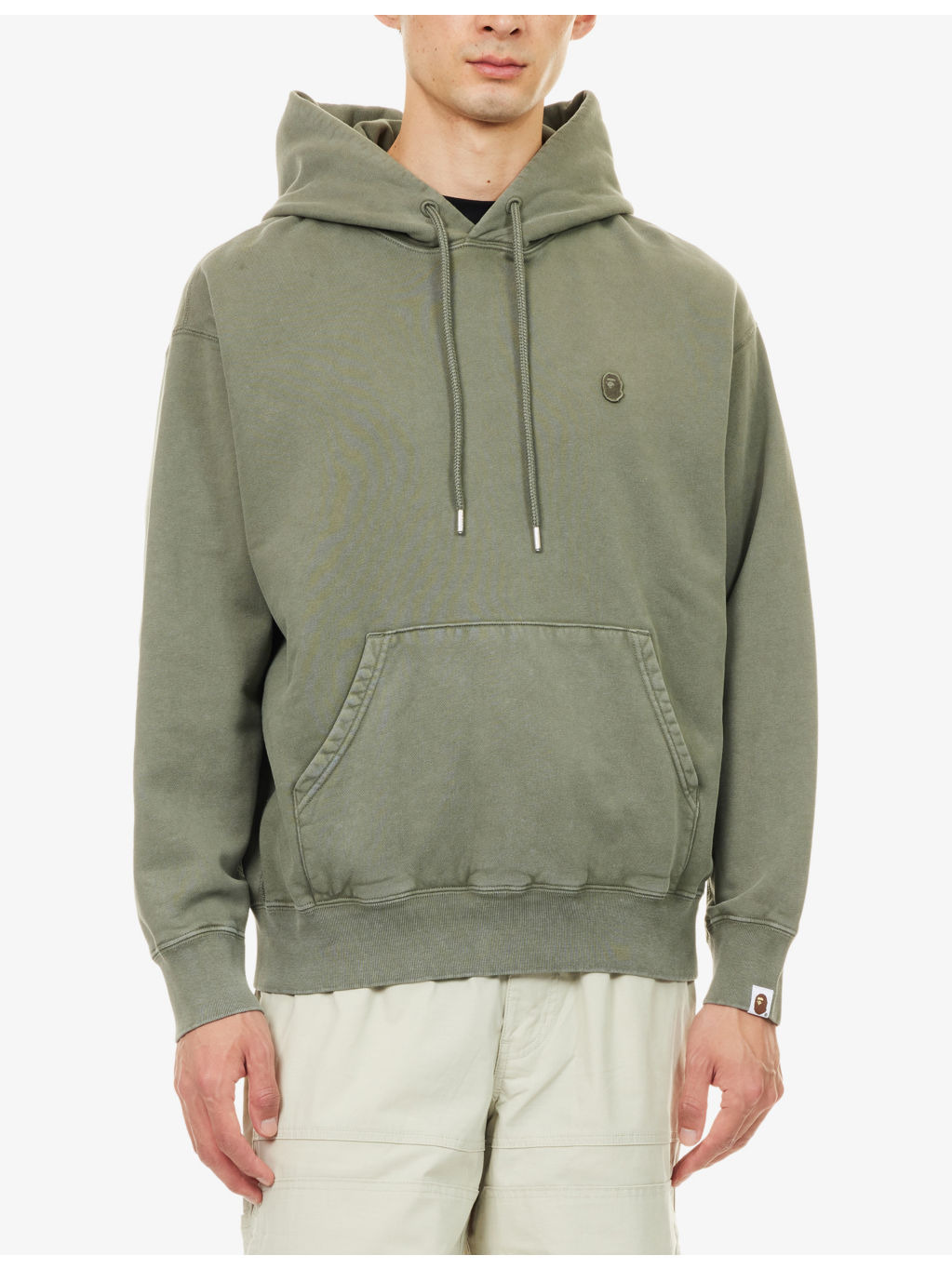 One Point Logo-Patch Cotton Hoody - 3