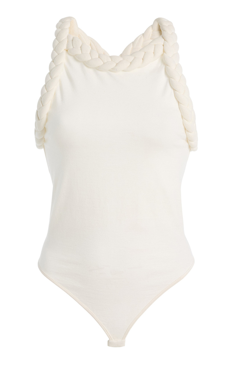Tisto Braided Jersey Bodysuit white 1