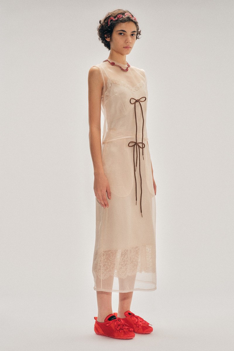 Simone Rocha Sheer Frayed Contour Dart Top outlook