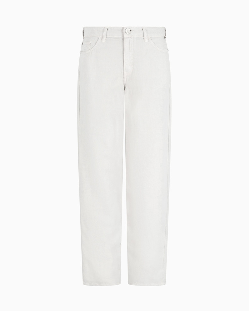 J90 CARROT-FIT JEANS IN A LYOCELL AND LINEN BLEND DENIM ASV 1