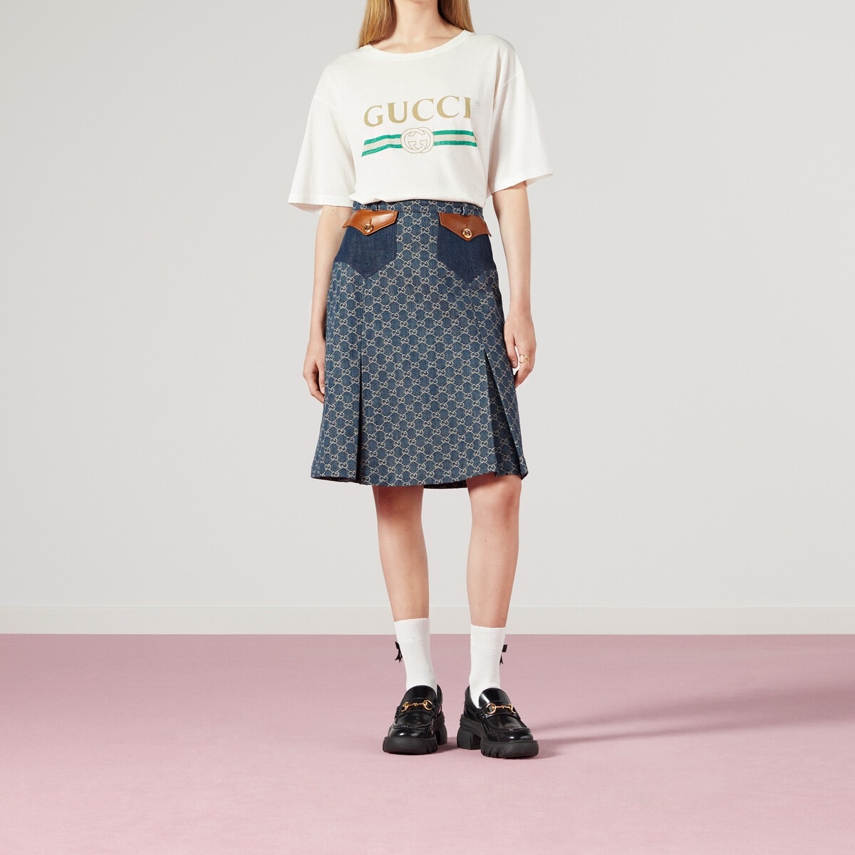 Washed organic denim skirt - 6
