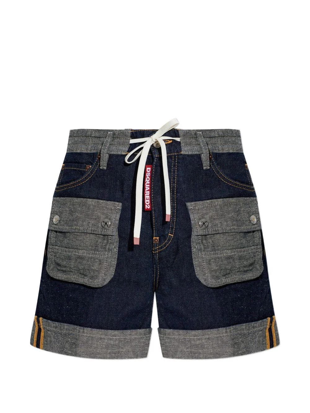 pocket drawstring cargo shorts - 1
