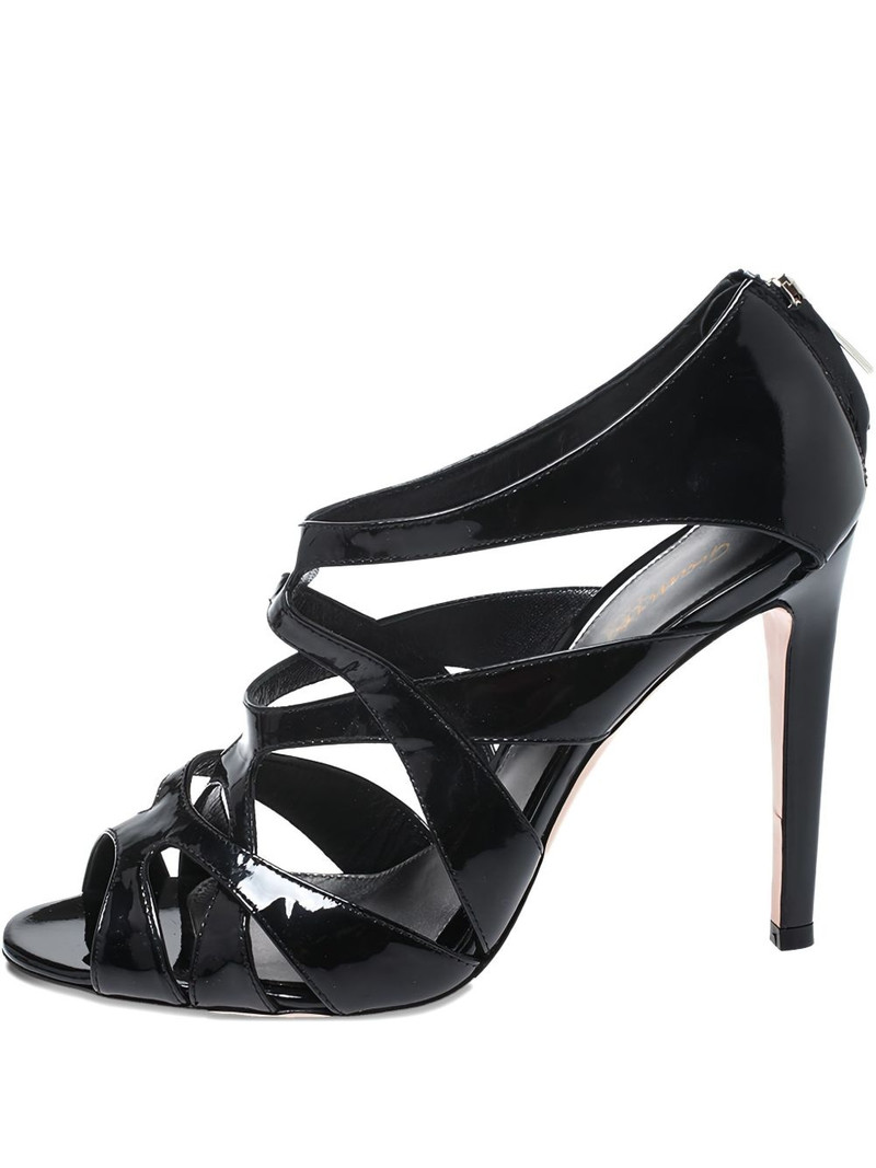 105mm patent-leather cage sandals 1