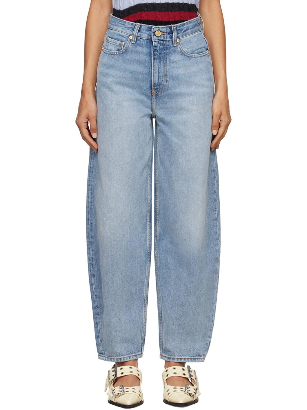GANNI Blue Stary Jeans | ssense | REVERSIBLE
