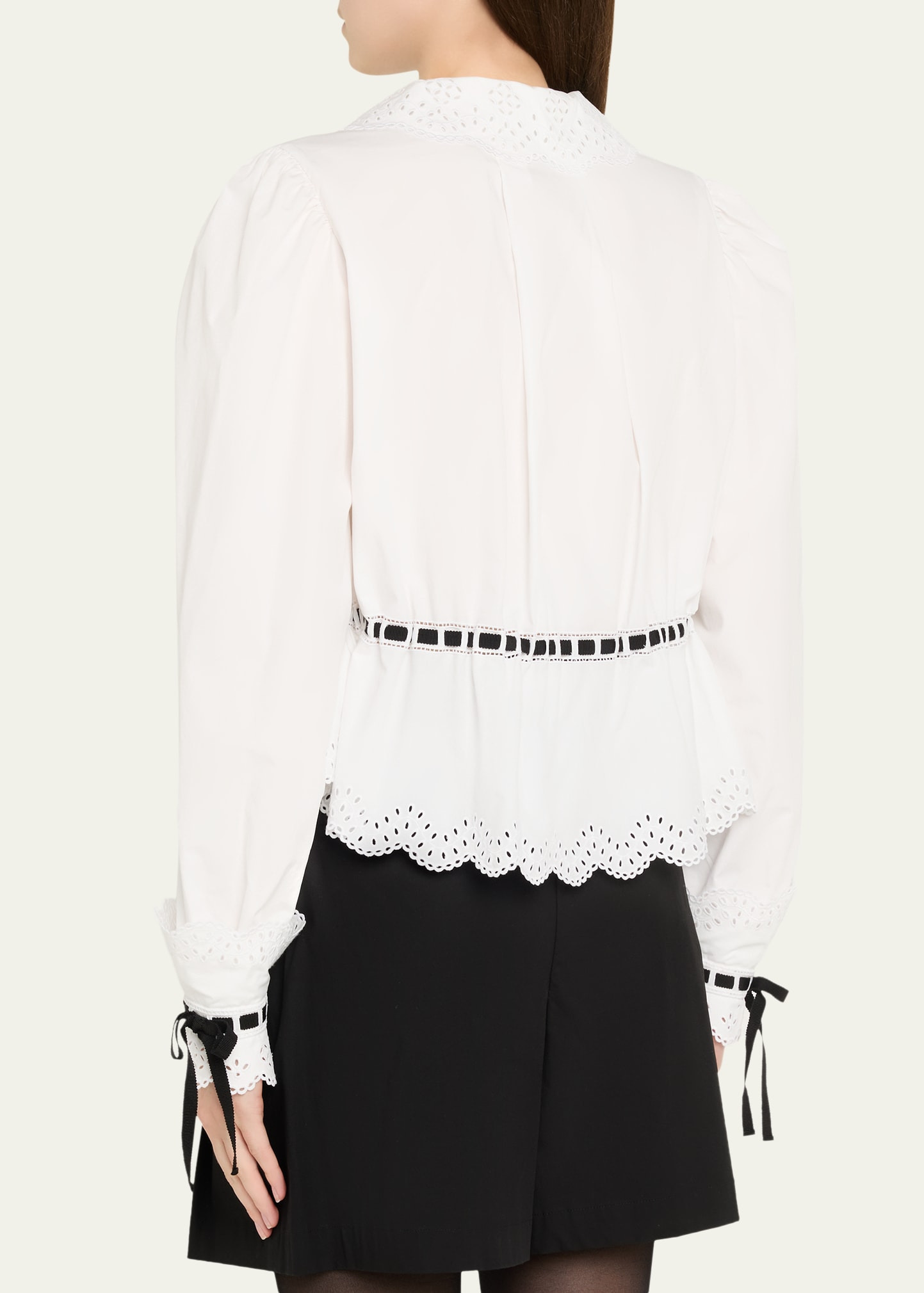 Eyelet-Embroidered Poplin Shirt - 3