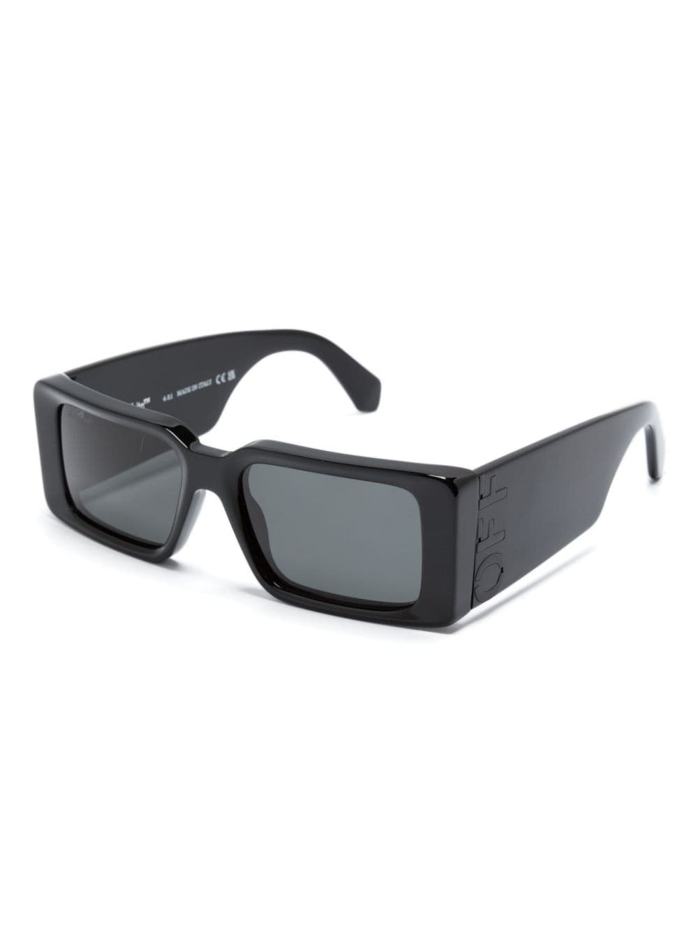 logo-engraved rectangle-frame sunglasses - 2
