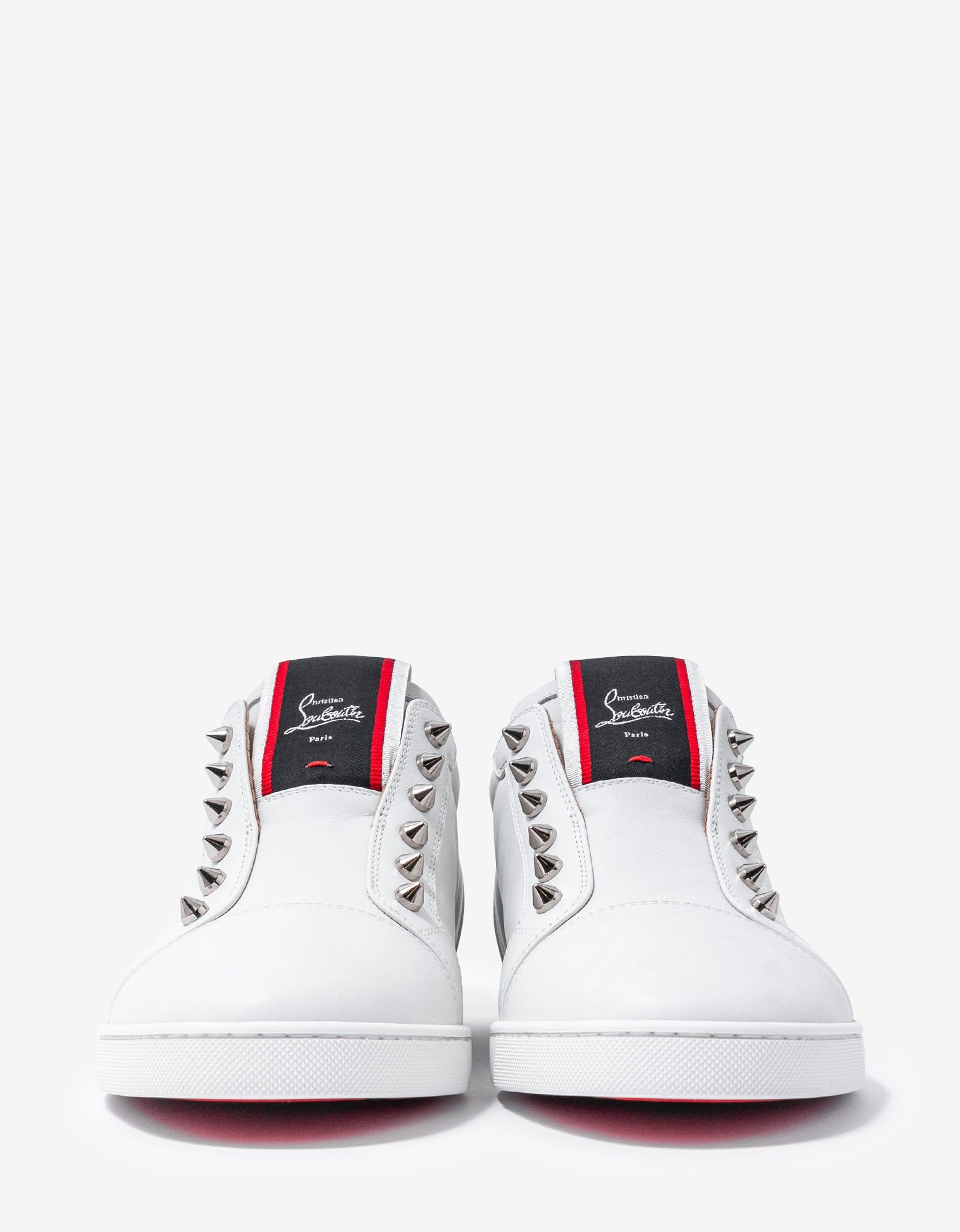 Christian Louboutin F.A.V Fique A Vontade White Leather Trainers - 5