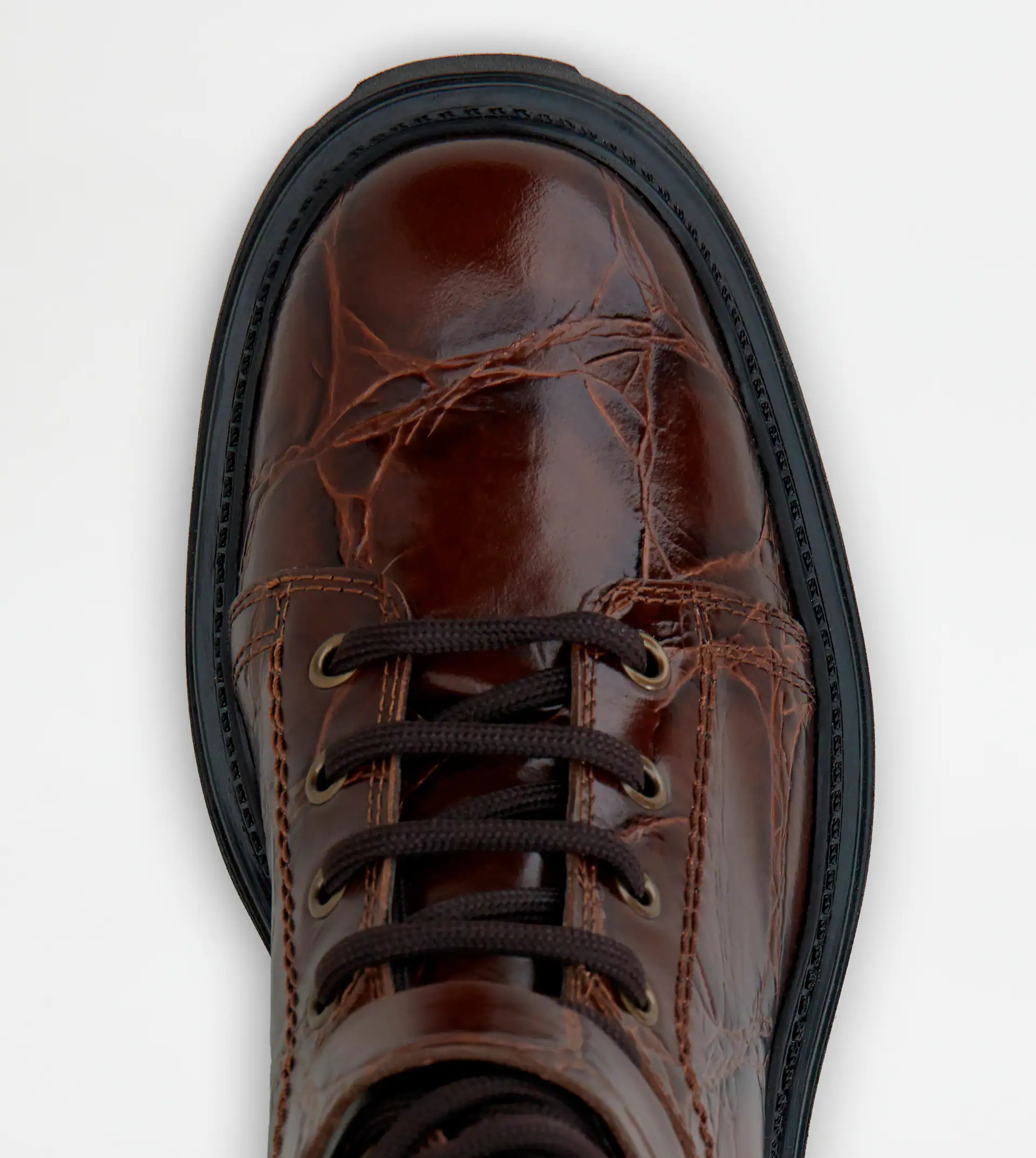 ANKLE BOOTS IN LEATHER - BROWN - 3