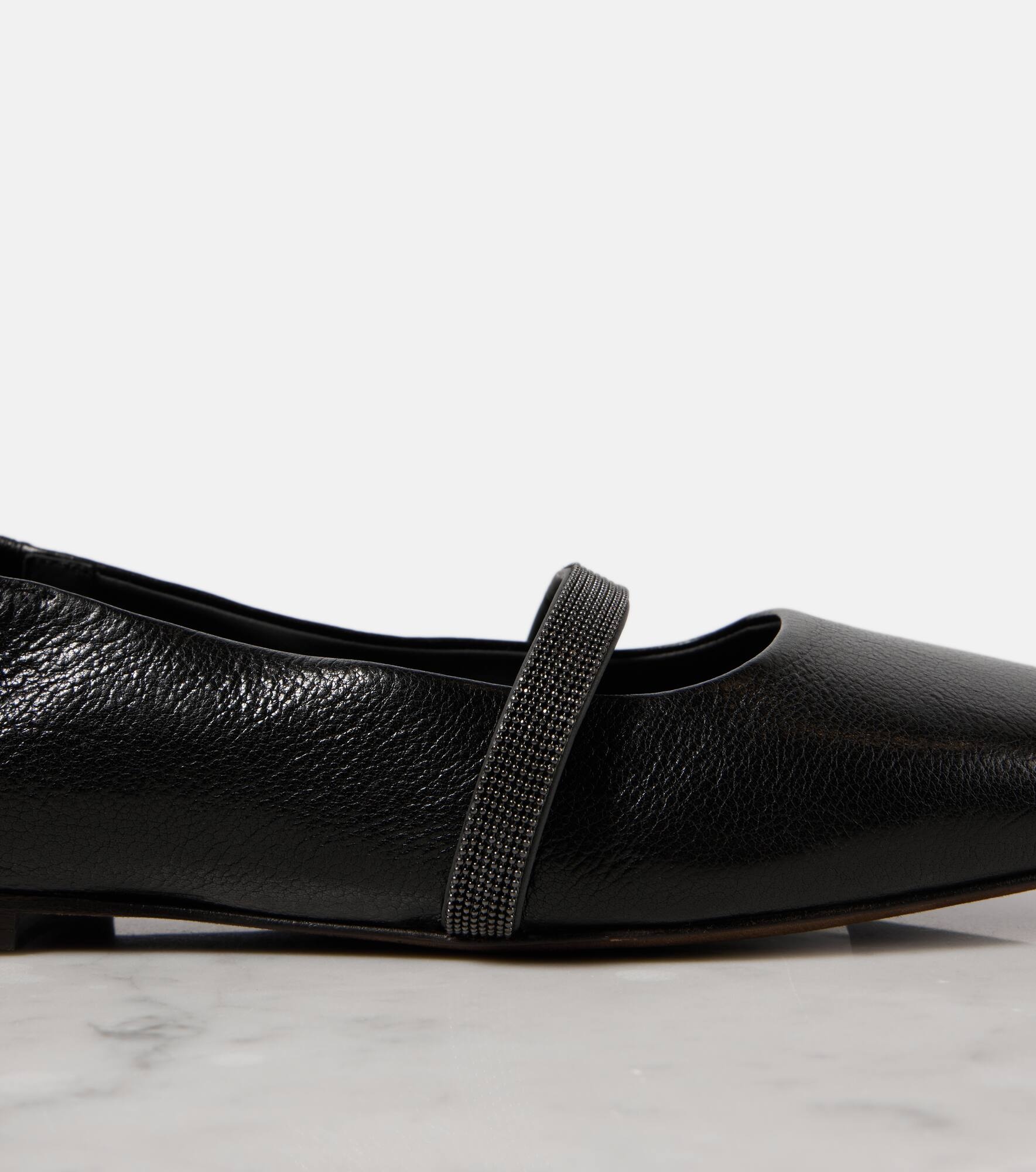 Beaded leather ballet flats - 6