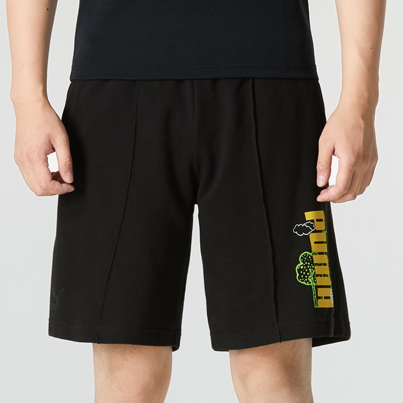 PUMA Logo Nature Shorts 'Black' 538777-01 - 3