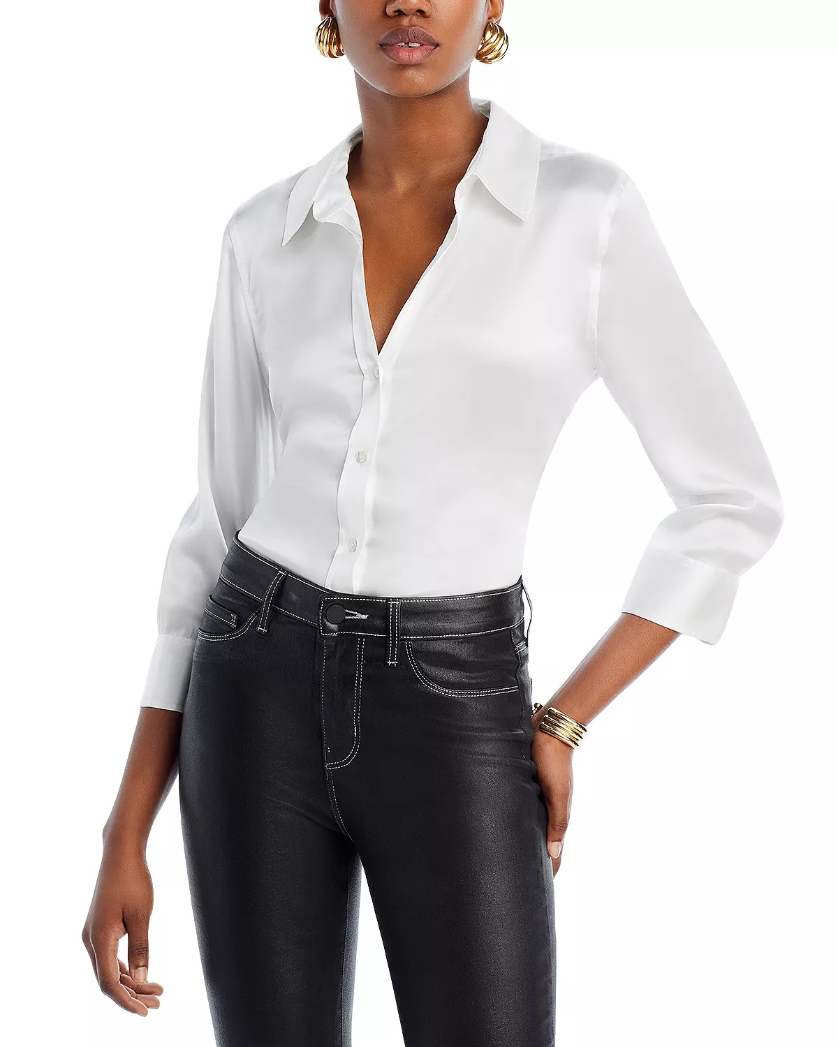 Dani Silk Charmeuse Blouse - 1