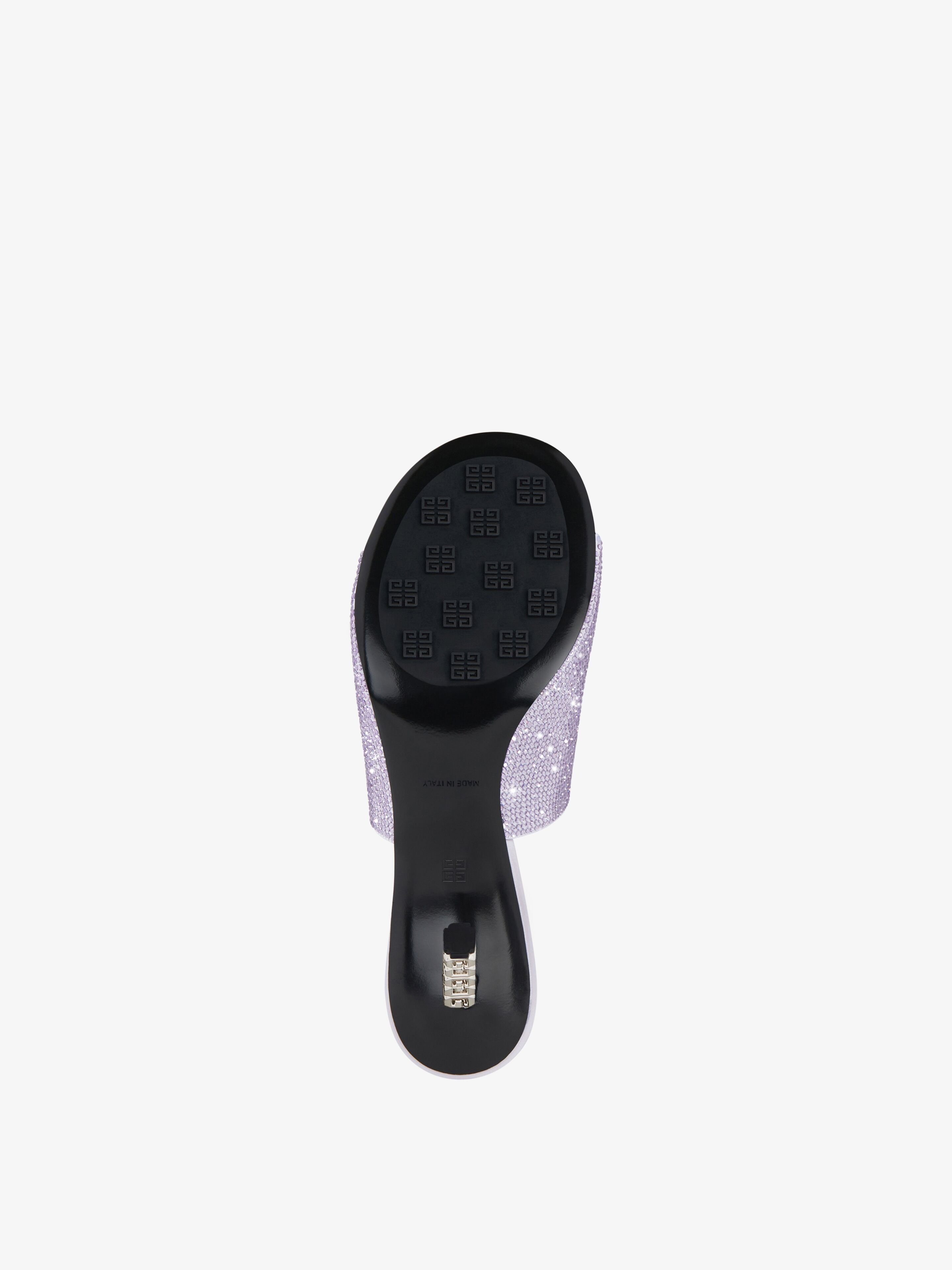 サンダル・ミュール GIVENCHY G CUBE MULES IN SATIN WITH STRASS Givenchy G CUBE MULES IN SATIN WITH STRASS | REVERSIBLE