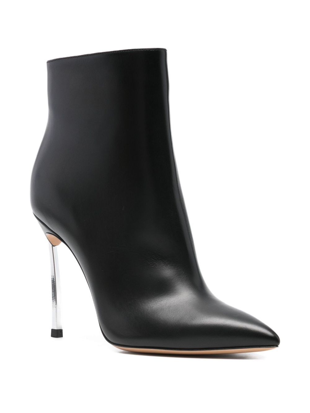 metallic-heel pointed-toe boots - 2