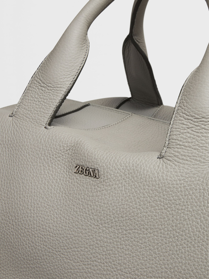 GREY MÉLANGE DEERSKIN RAGLAN HOLDALL 5