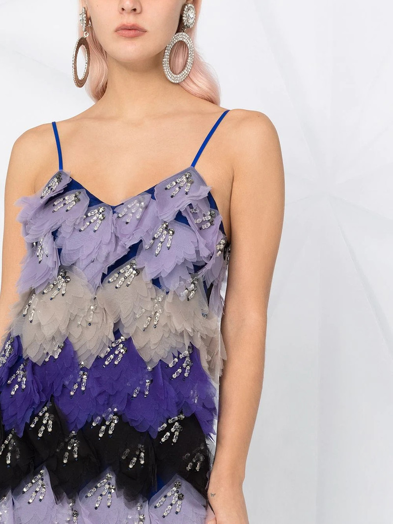 x Koché embellished feather dress 5