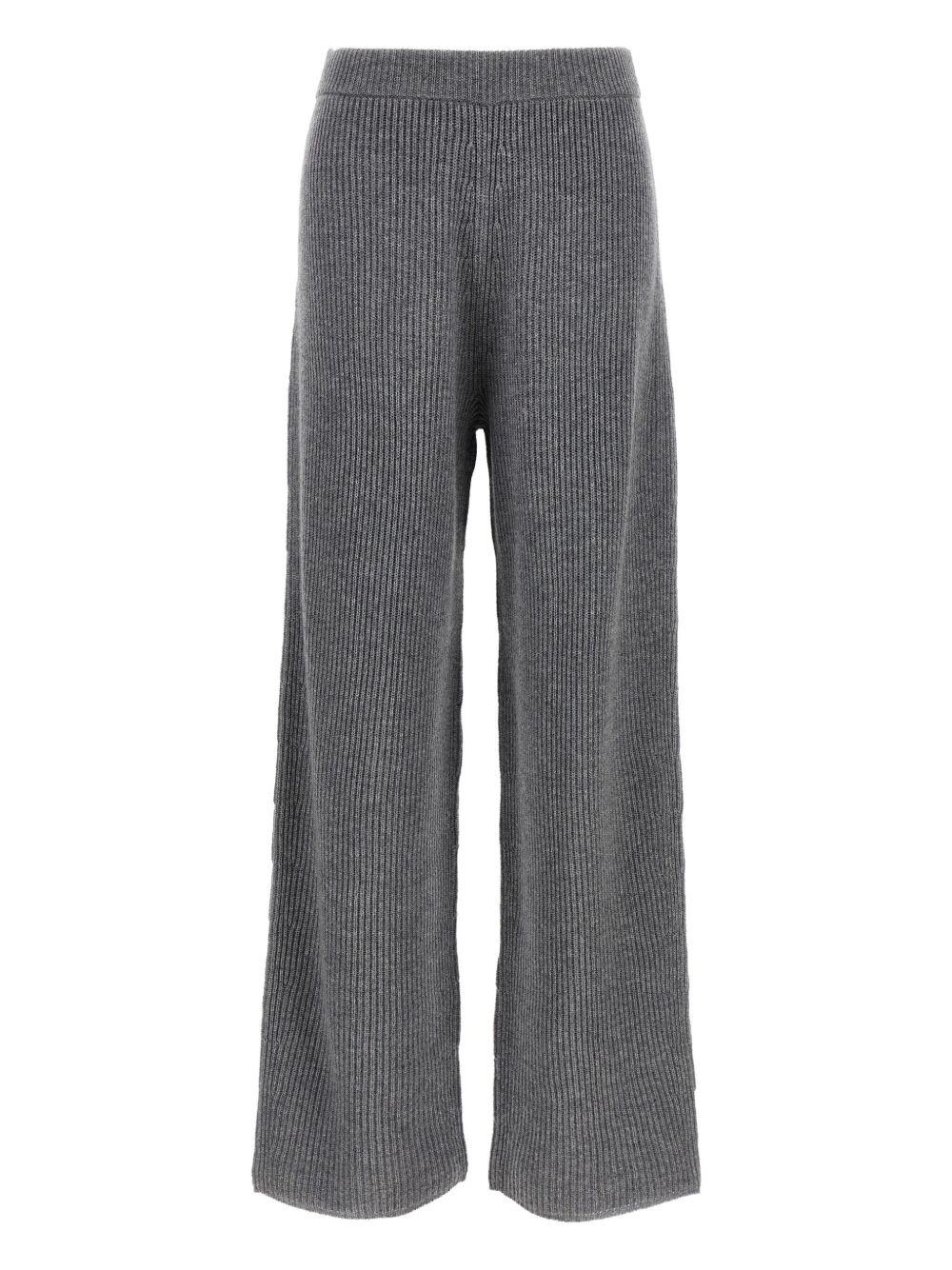ribbed straight trousers - 1