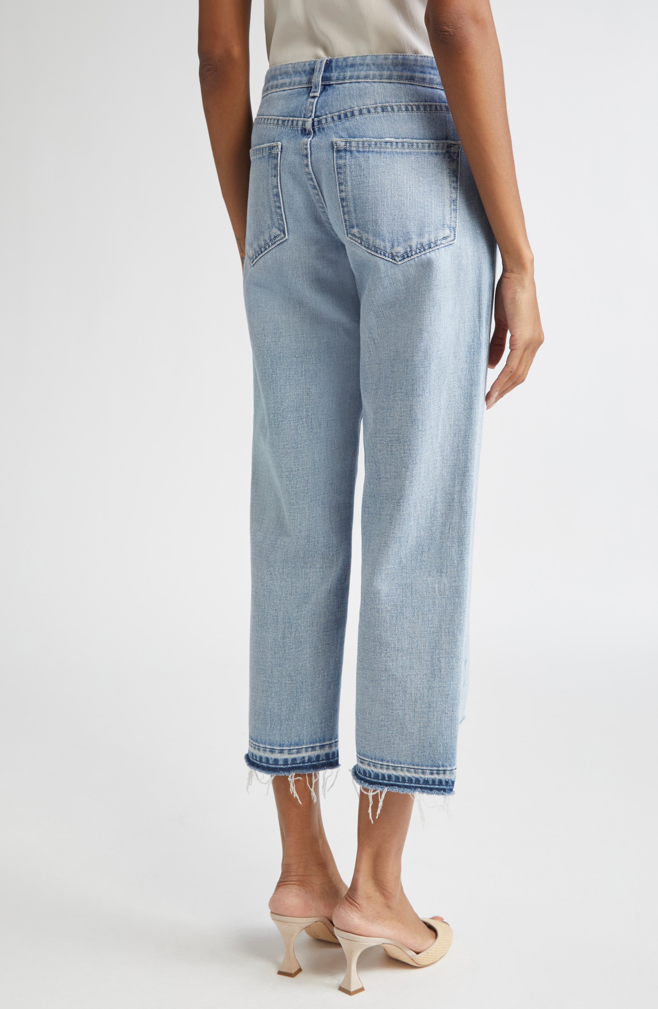 L'AGENCE Blaine Low Rise Release Hem Crop Stovepipe Jeans in Albee at Nordstrom - 3