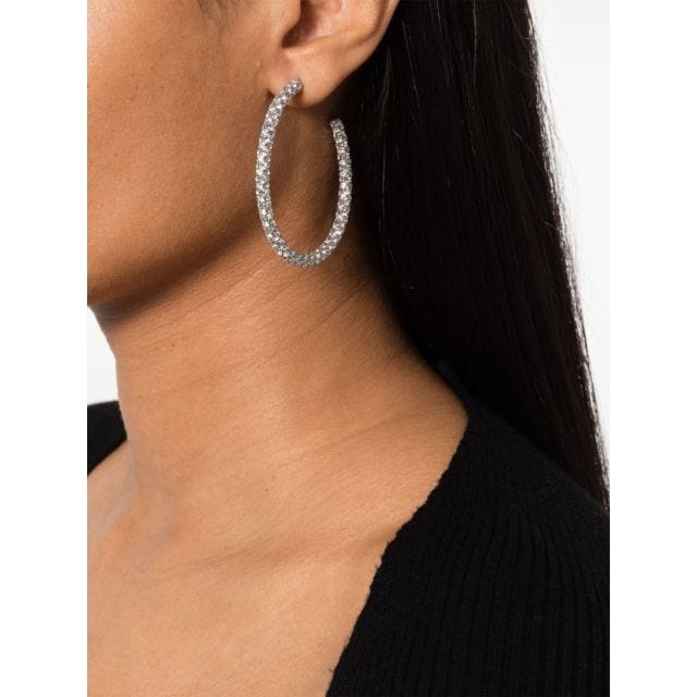 ピアス AMINA MUADDI Embellished l mini Cameron earrings Amina Muaddi Embellished Metal Mini Cameron Earrings In