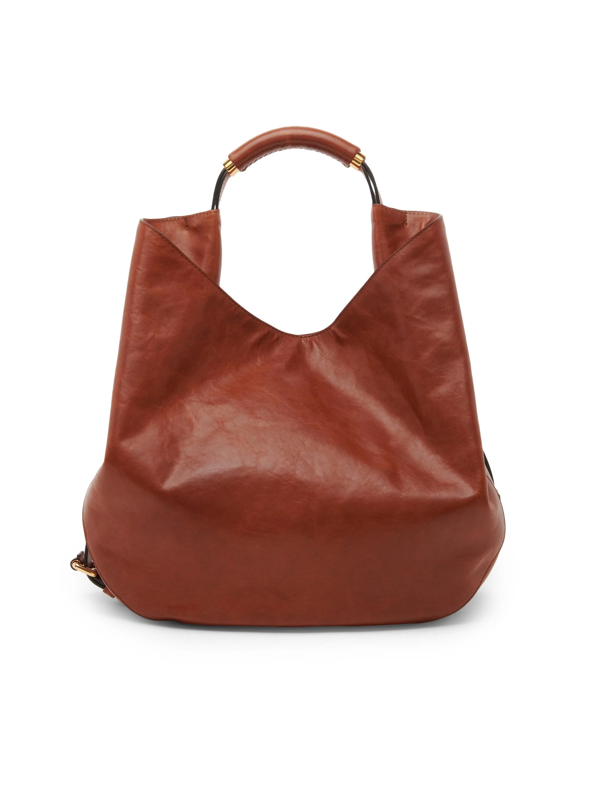 Women's Handle Me Leather Hobo Bag - Hide - 1