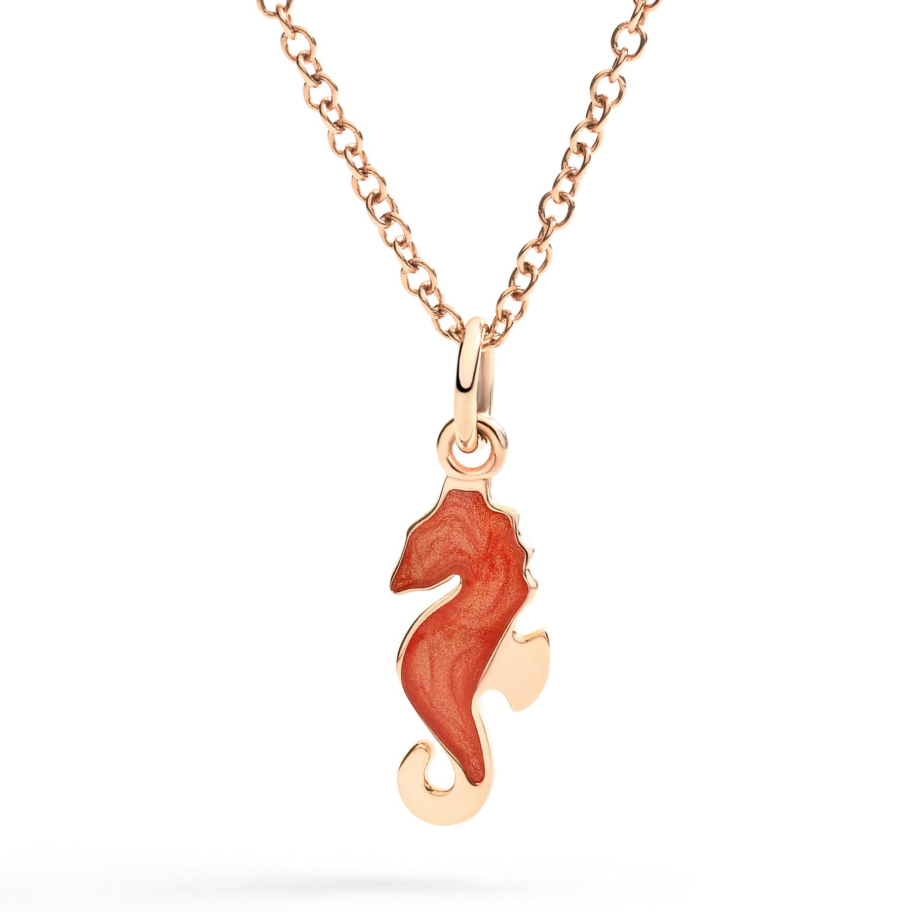 ROSE GOLD & ENAMEL SEA HORSE CHARM - 2