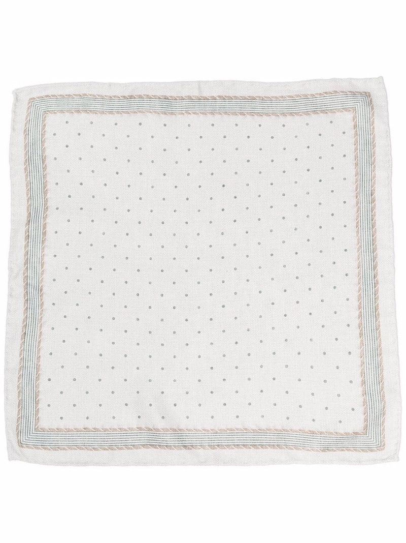 Brunello Cucinelli spotted silk handkerchief outlook