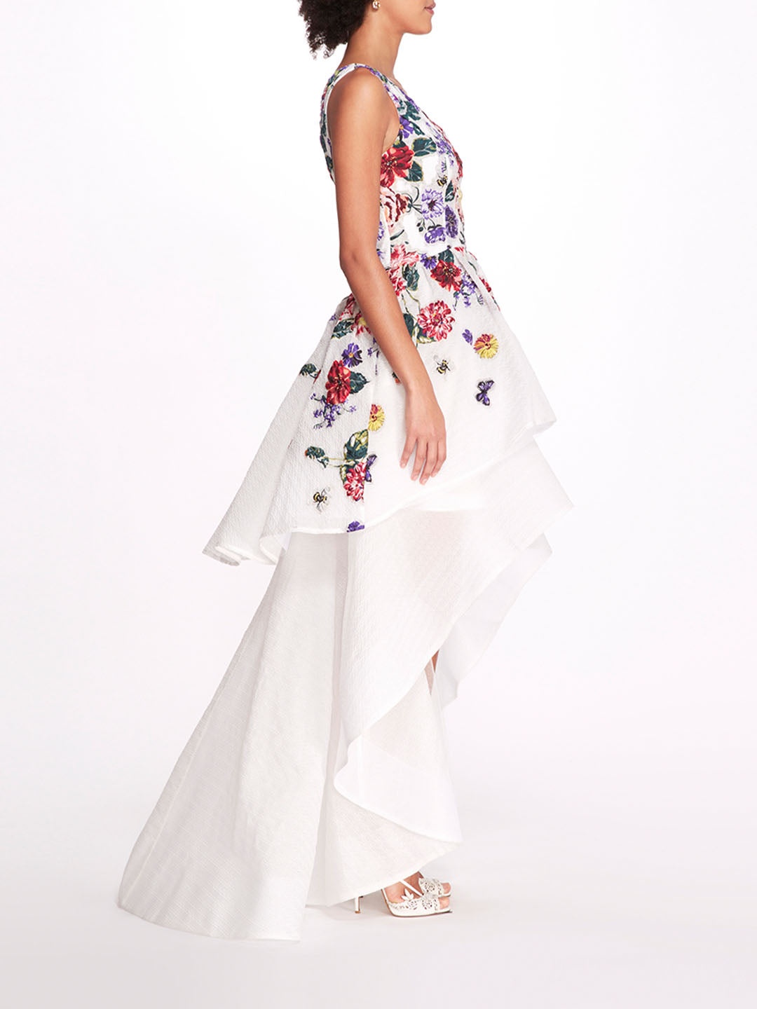 ONE SHOULDER FLORAL GOWN - 3