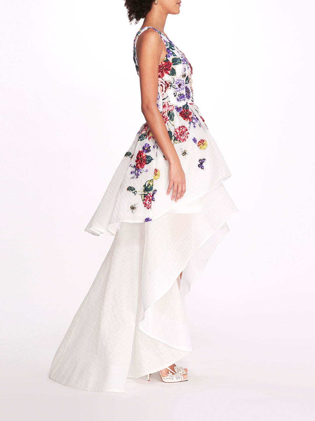 ONE SHOULDER FLORAL GOWN - 3