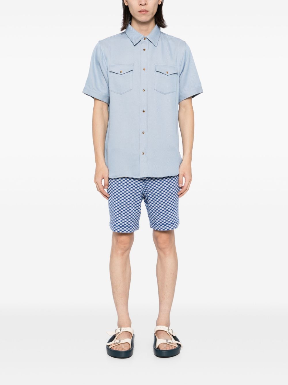 dot cashmere boat shorts - 2