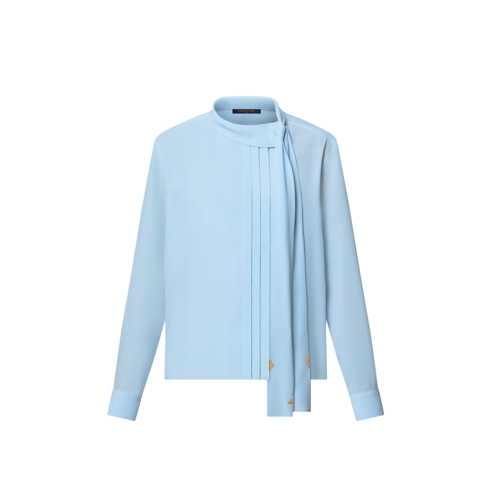 Pleat Detail Lavallière Blouse - 1