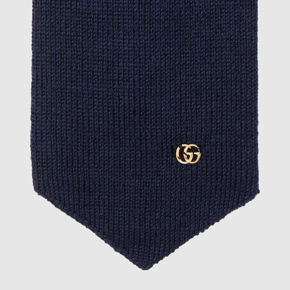Double G wool knit tie - 4