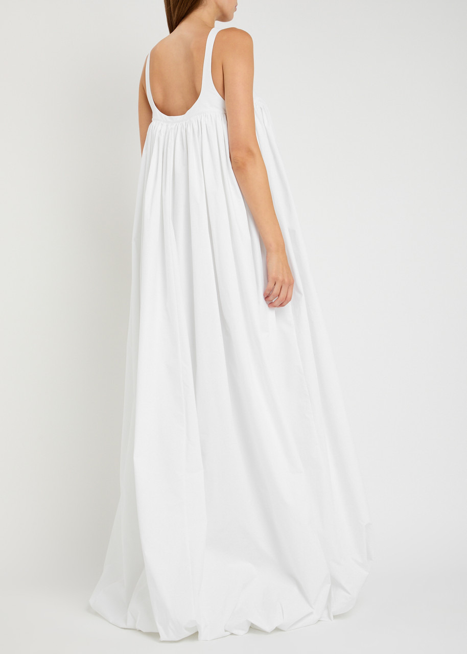 Armarium Nora Pleated Cotton-poplin Maxi Dress - 3