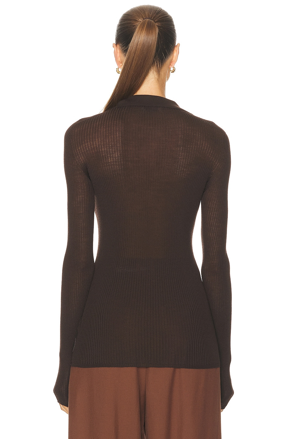 Long Sleeve Polo Top - 3