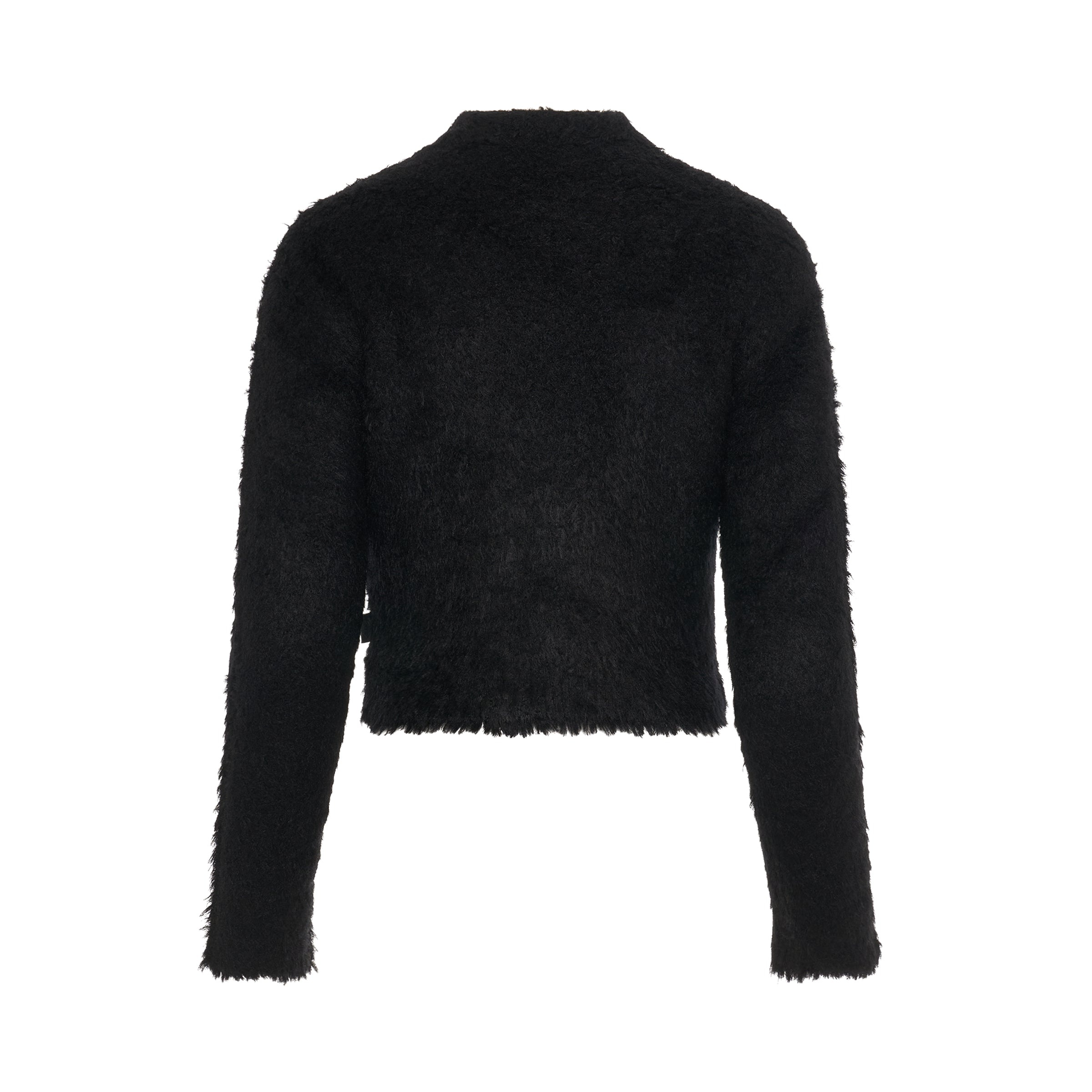 Fluffy Sweater in Black - 4
