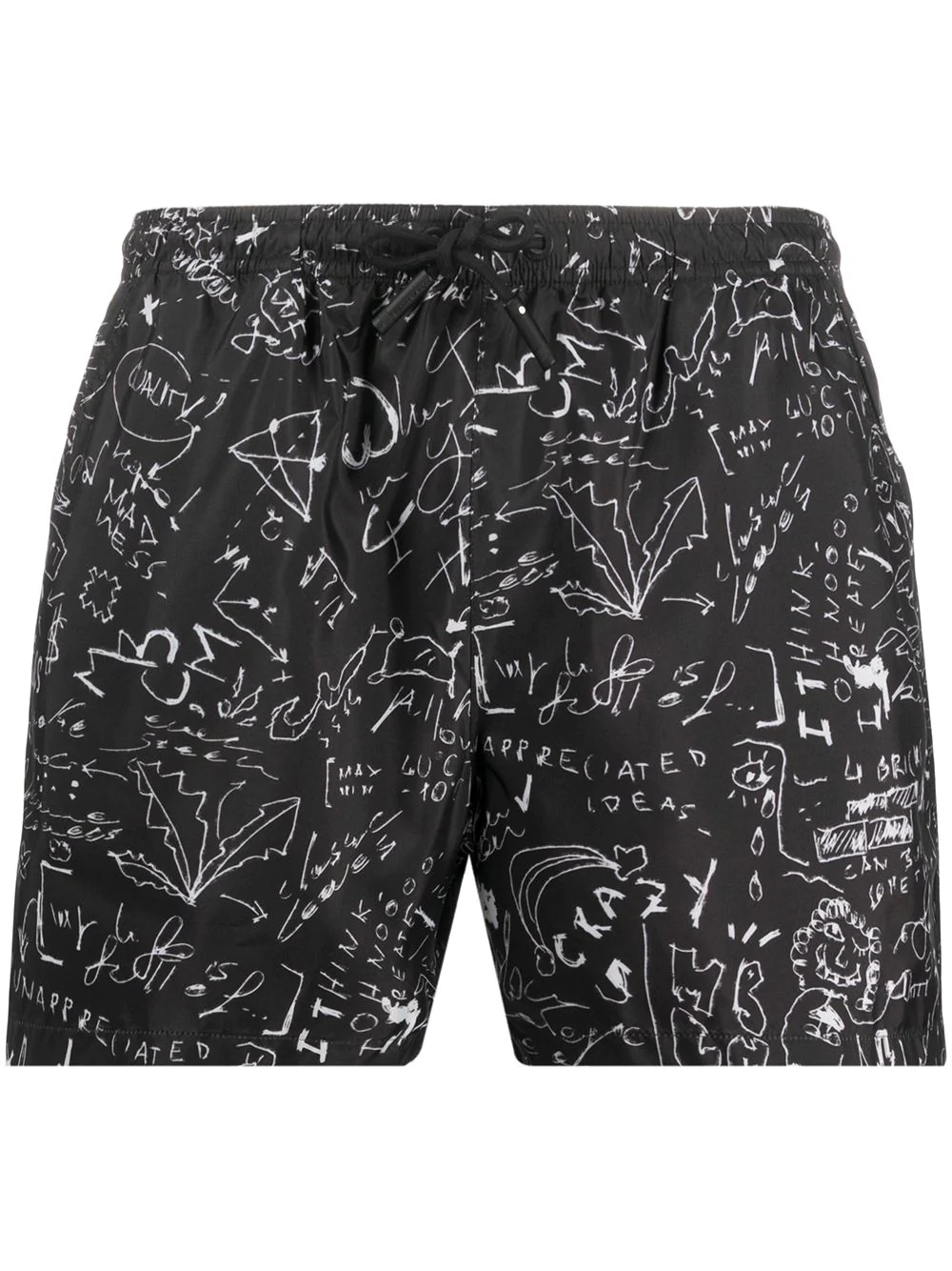 drawing print swim shorts - 1