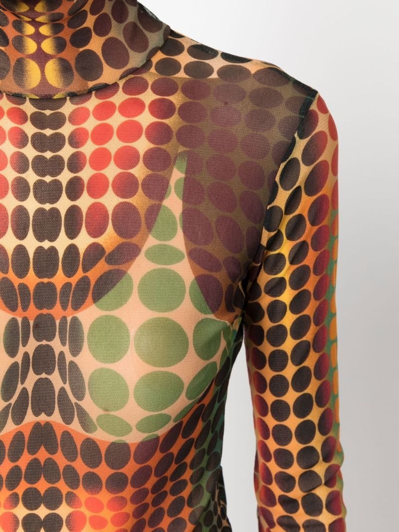 The Orange dot-print top - 5