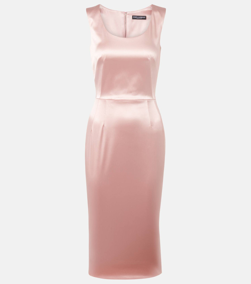 Satin midi dress - 1