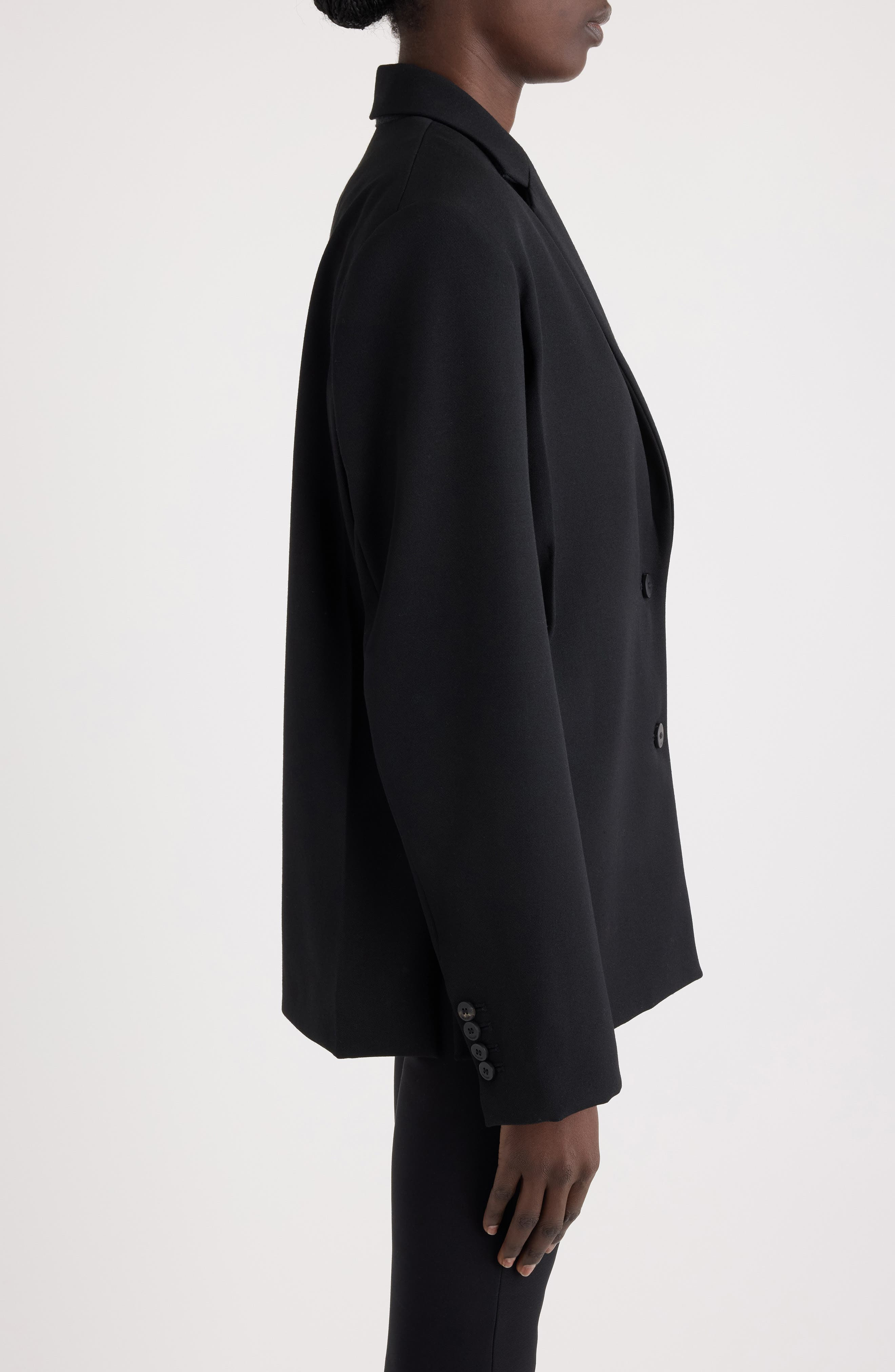 Jacquemus La Veste Carree Virgin Wool Blazer in Black at Nordstrom - 4