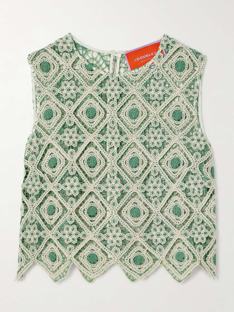 Aria cropped macramé tank 1