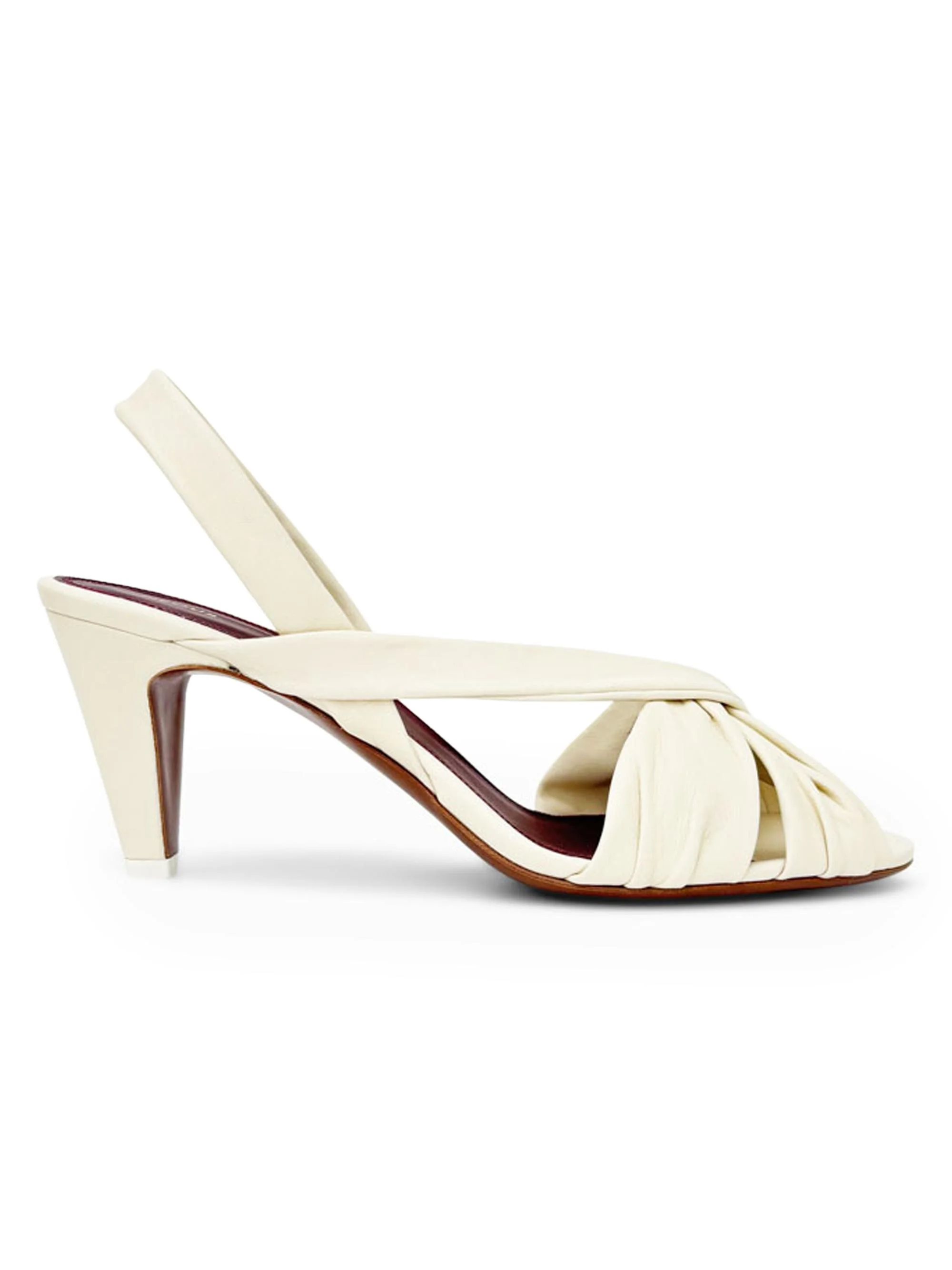 Women's Naos 65MM Leather Slingback Sandals - Cream - 1