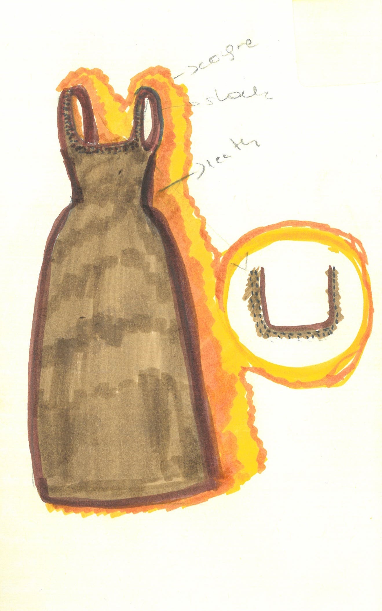 Adaline Midi Dress in Cognac Soft Wool - 4