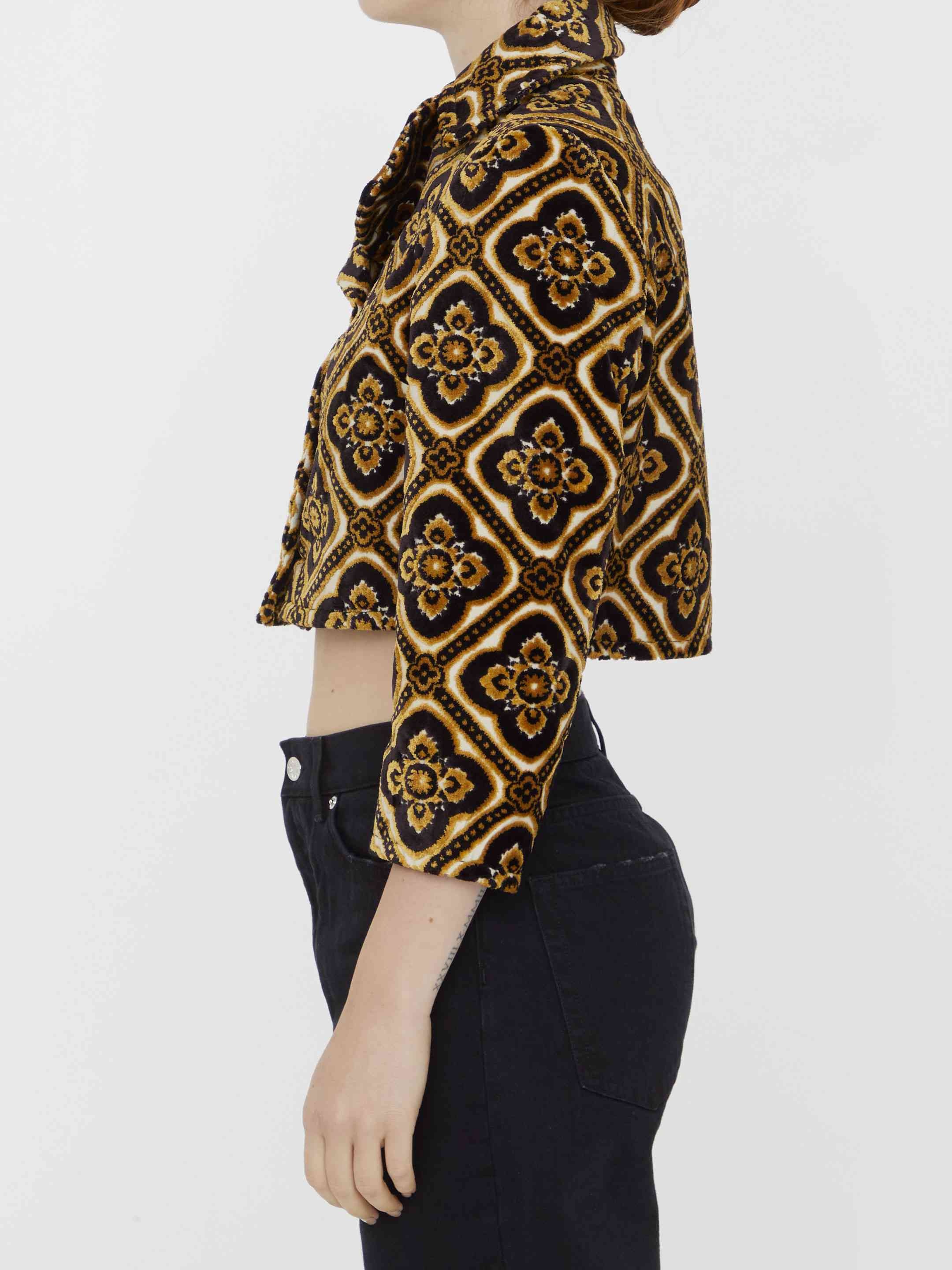 Etro Women Velvet Cropped Jacket - 3