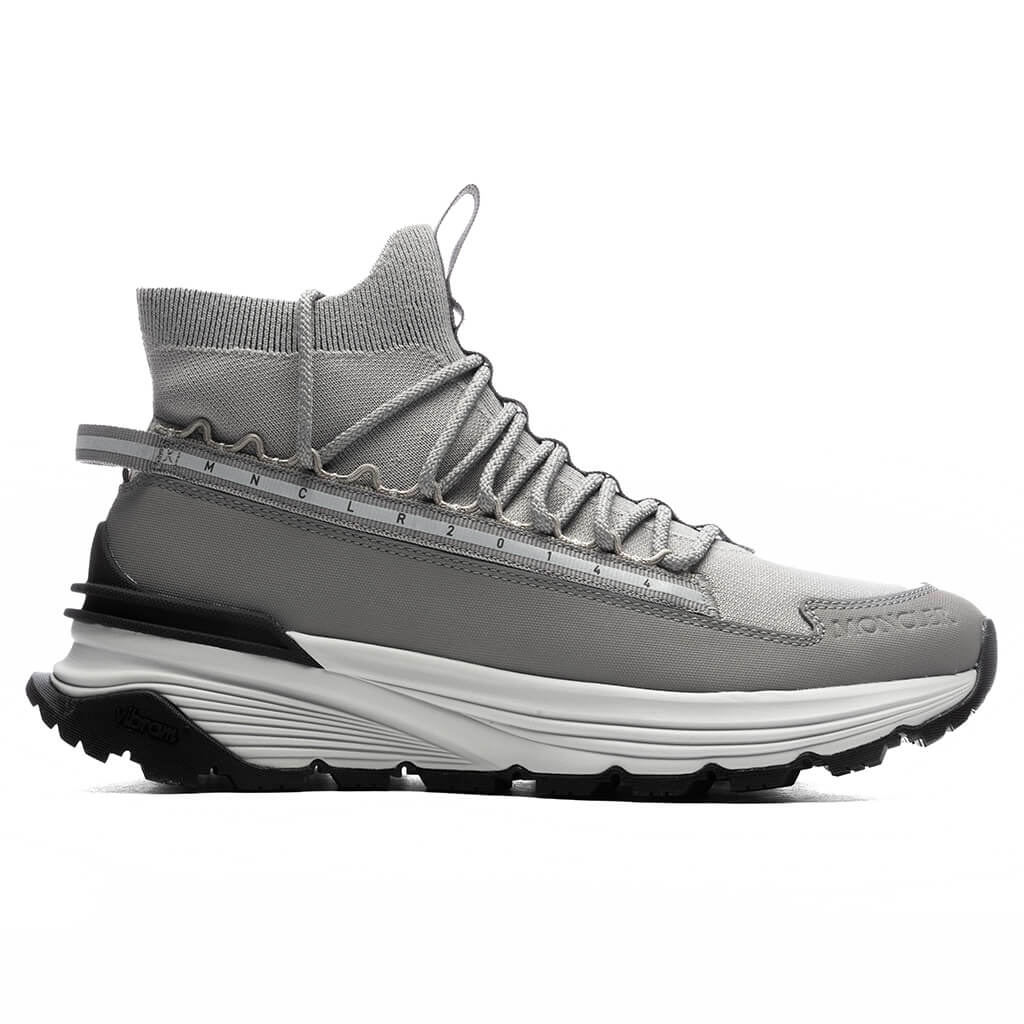 MONCLER MONTE RUNNER HIGH TOP SNEAKERS - GREY - 1
